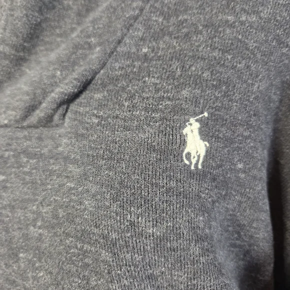 Ralph Lauren Charcoal Pullover Sweater With Elbow Patches Size L - Picture 7 of 7